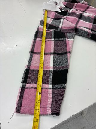 Camicia a quadri rosa e nera