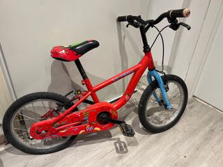 Bicicleta infantil roja 16 pulgadas