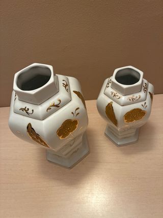 Jarron Tibor Pintado a mano Oro de ley