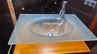 Pica de lavabo de cristal