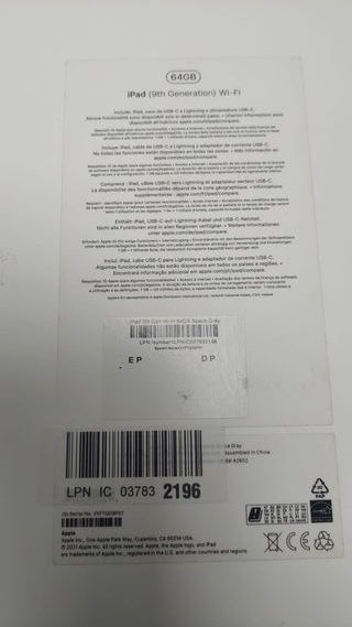 Apple iPad 9ª Gen Plata