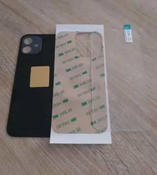 Cover iPhone 12 Nero+Biadesivo e pellicola gratis