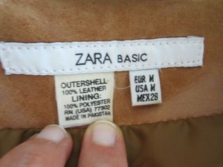 Cazadora de piel Zara