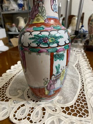 Jarrón Antiguo Chino Macao