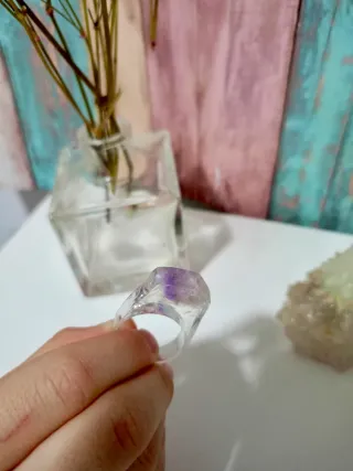 Anillo con piedra amatista