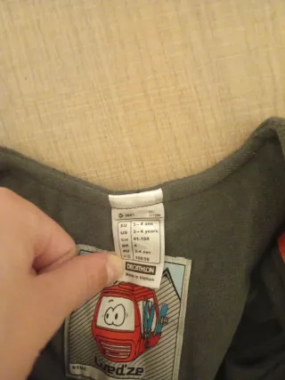 Pantalón de esquí marrón y naranja Talla 3-4años