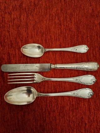 Juego cubiertos plata 925 Christofle Paris