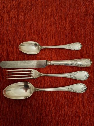 Juego cubiertos plata 925 Christofle Paris