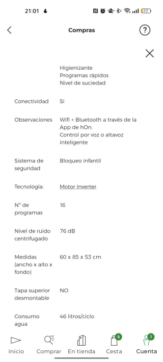 Lavadora Candy 9 kg WiFi