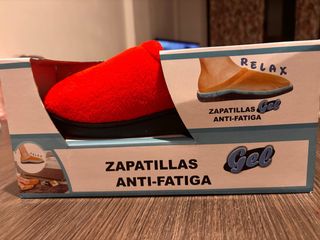 Zapatillas de casa Gel Anti-Fatiga Rojas