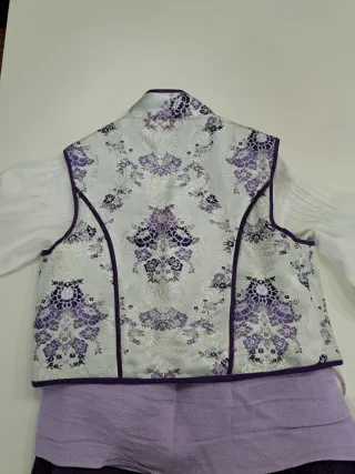 Traje Fallero Niño Morado y Blanco