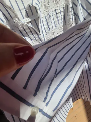 Camisa Cortefiel talla 44 a rayas azules