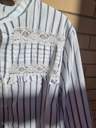 Camisa Cortefiel talla 44 a rayas azules