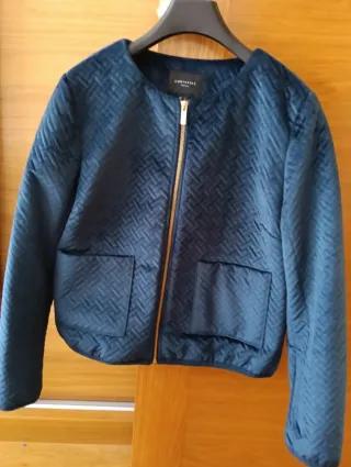 Bomber Cortefiel azul noche terciopelo