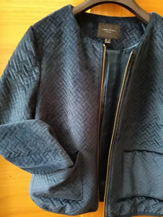 Bomber Cortefiel azul noche terciopelo