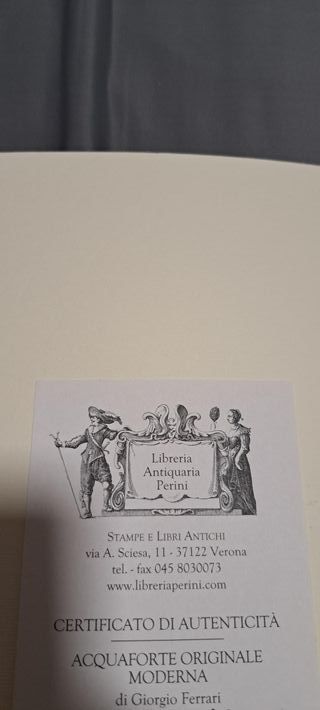 Acquaforte Giorgio Ferrari