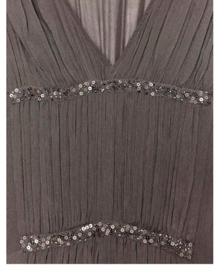 Vestido Zara gasa marrón