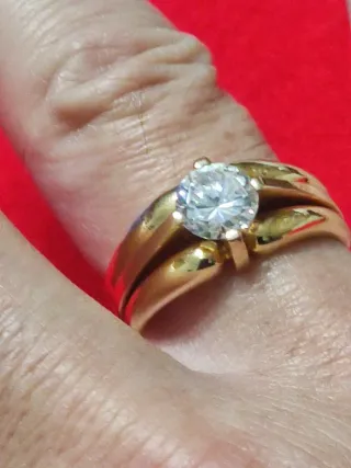 Anillo oro 18kt solitario brillante
