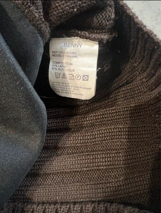 Chaqueta Jersey Marrón Cremallera