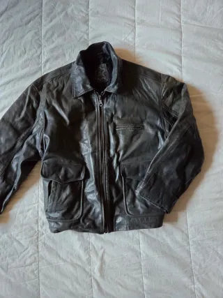 Giacca pelle stile bomber tg L