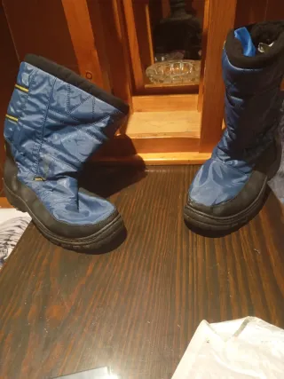 Botas de nieve hombre negras y azules