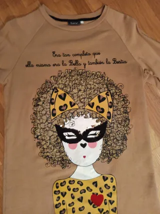 Vestido Anabel Lee beige estampado