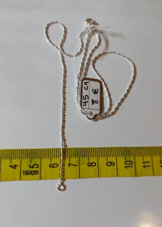 Cadena de Plata de Ley de 45cm