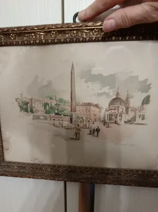 Litografia antica C. Virano & Roma