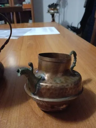 2 Contenitori in Rame Martellato