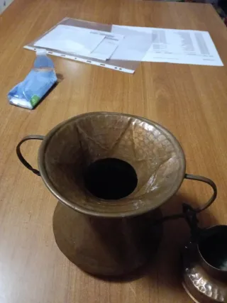 2 Contenitori in Rame Martellato