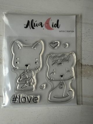 Sellos Alúa Cid Gatitos y Ratón #love