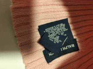 Gorro y guantes niña Ralph Lauren rosa y blanco