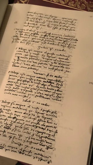 Facsímil SANTA FÉ. CRISTOBAL COLON.