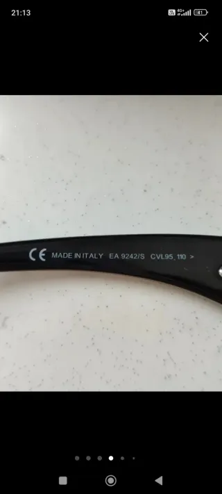 Originales Gafas Emporio Armani Negras Nuevas