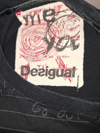 Camiseta Desigual Negra Talla M Hombre
