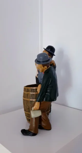 OLIVER HARDY (EL GORDO) STAN LAUREL (EL FLACO) - Figura vintage in fibra di vetro