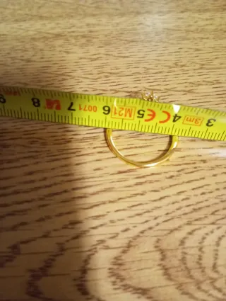 Anillo V Plata y Oro con Circonitas