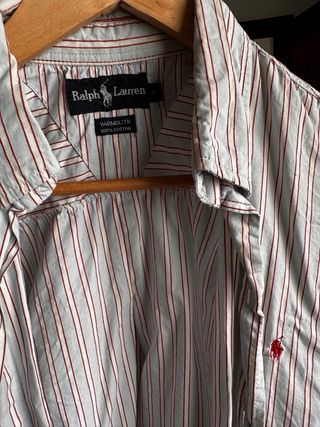 Camisa Ralph Lauren Rayas Azul/Rojo Talla M