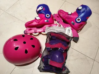Patines Talla 32-34 + Protecciones 2XS + Casco