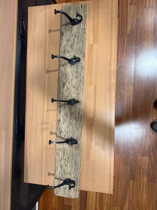 Colgador Maison du Monde Madera y Metal Negro