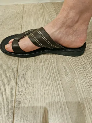Sandalias Bata Piel Marrón Talla 40