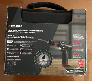 Taladro Atornillador Parkside 12V + Accesorios