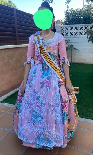 Vestido Fallera T6-8 con Manteletas y Zapatos