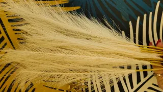 Decoración Jarrón Dorado y Blanco