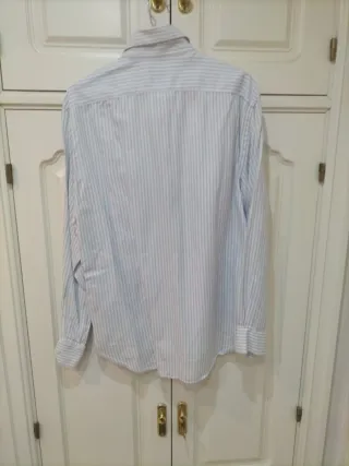 Camisa Zara Man Rayas Azul Talla XL