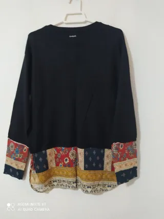 Jersey Desigual Negro Bordado Talla XS
