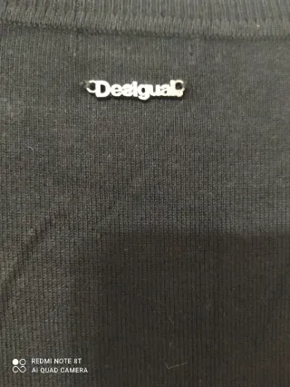 Jersey Desigual Negro Bordado Talla XS