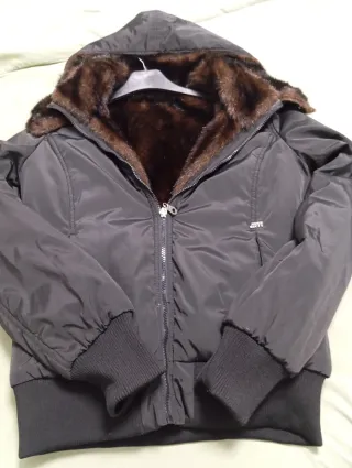 Chaqueta Reversible Miss Sixty Negra y Marrón