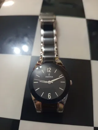 Reloj Mujer Festina F16543/2 Negro y Plata