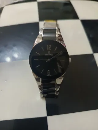 Reloj Mujer Festina F16543/2 Negro y Plata